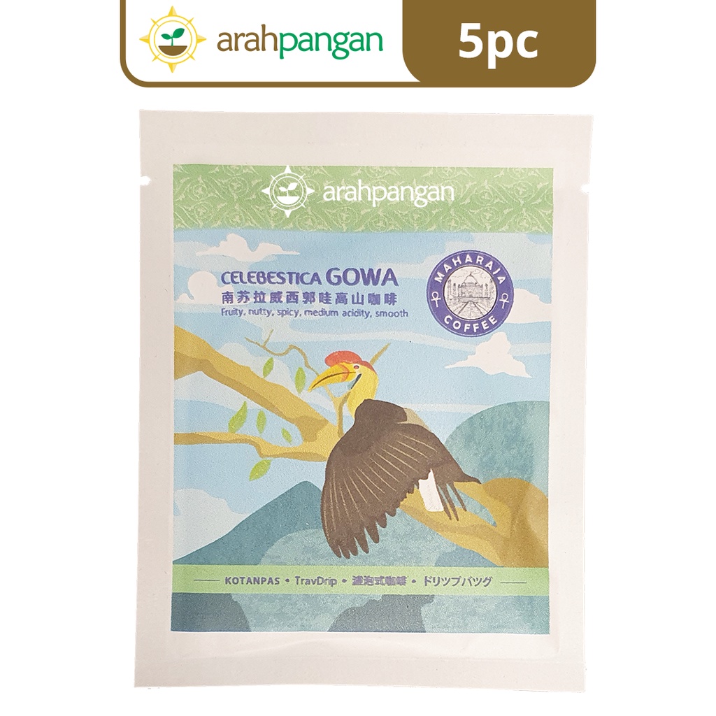 

Drip Coffee Celebestica GOWA Kopi Arabica Tanpa Ampas Maharaja