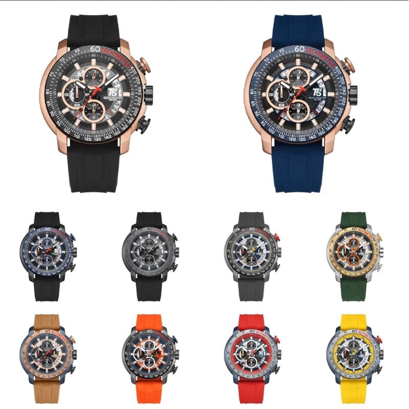 Jam Tangan Pria Chronograph T5 Original T5 3921 | T5 H 3921 | T5 H 3921G Tahan Air Dan Free Box