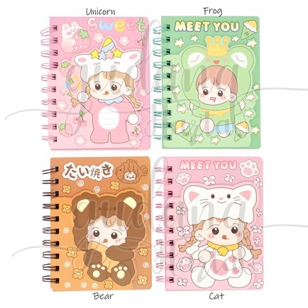

Notebook Mini Spiral Fluffy Girl Buku Motif Beruang Dino Frog Unicorn GH 308073