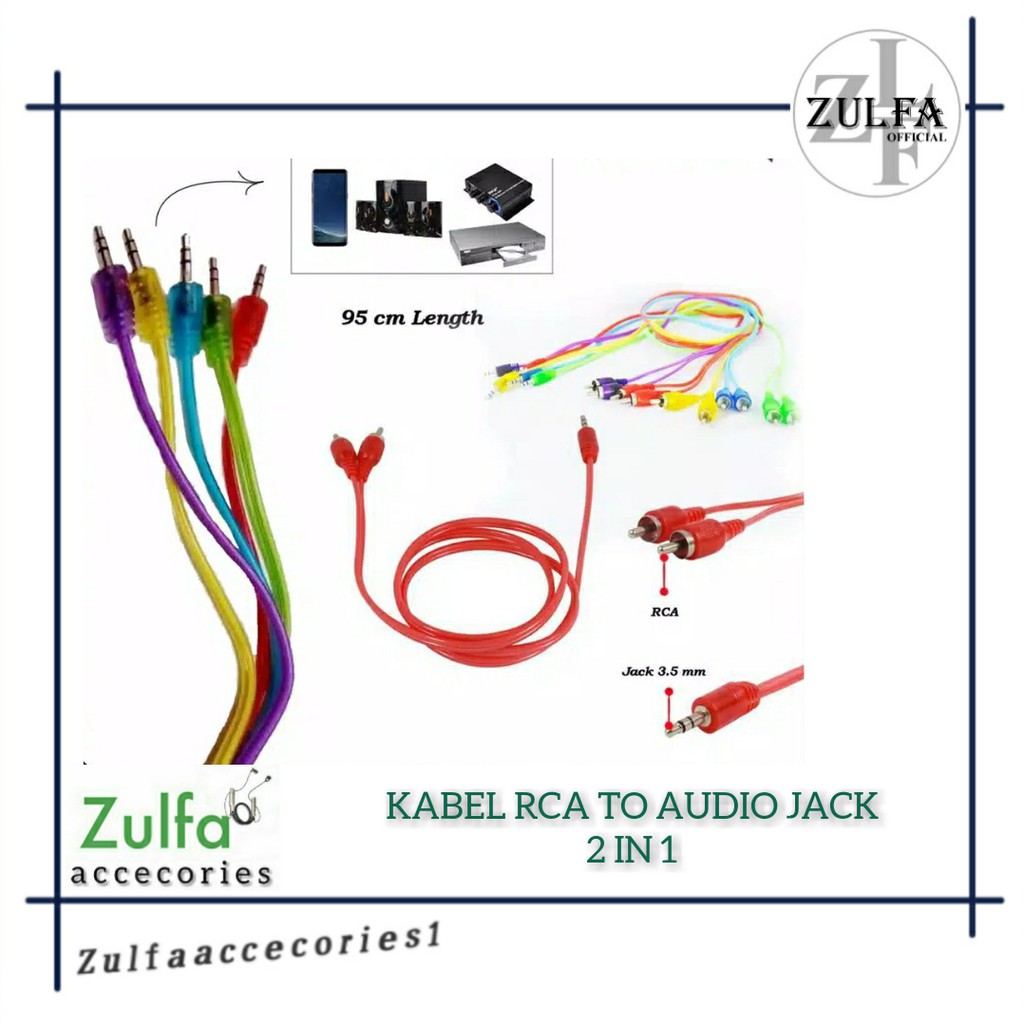Kabel RCA To audio Jack 2in1Mic Speaker TV