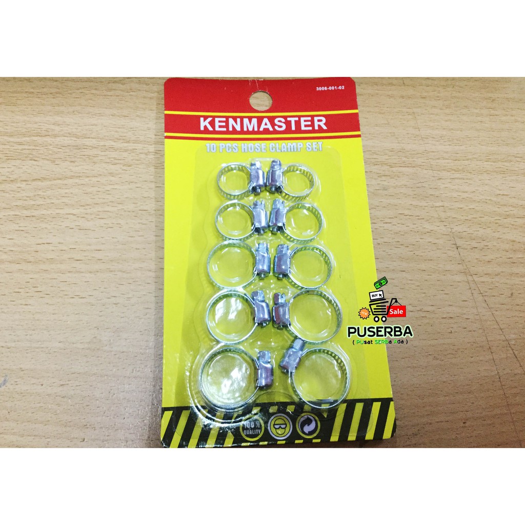 Kenmaster Hose Clamp 10 Pcs Klem Selang Ring Set Gas LPG 10pcs