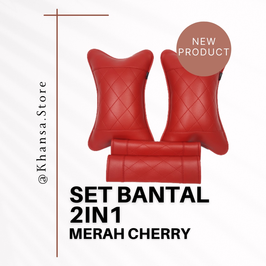 Set Bantal Mobil 2 in 1 Bantal Mobil/Headrest dan Cover Seatbelt