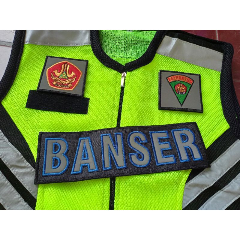 Rompi logo banser bahan jala mes tebal