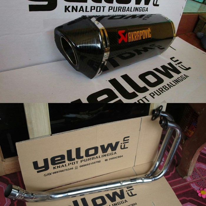 Knalpot Akrapovic karbon fullsystem Ninja 250 fi / carbu