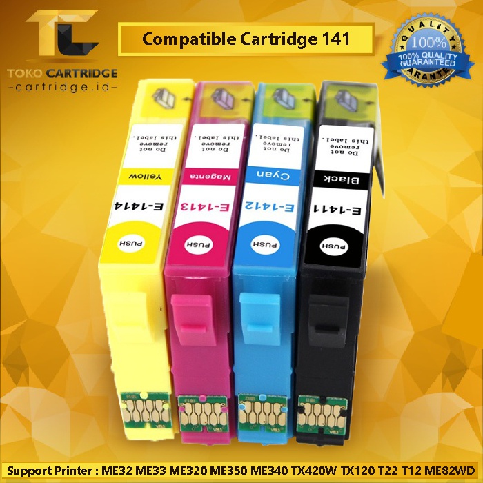 Compatible Cartridge Printer 141 T141 T 141, Tinta Printer Epson ME32 ME33 ME320 ME330 ME35 ME350 ME340 TX420W TX120 T22 T12 ME560W ME82WD