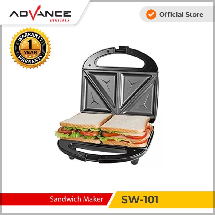 Advance SW-101 Sandwich Maker 2 Slot Pembuat Sandwich SW101