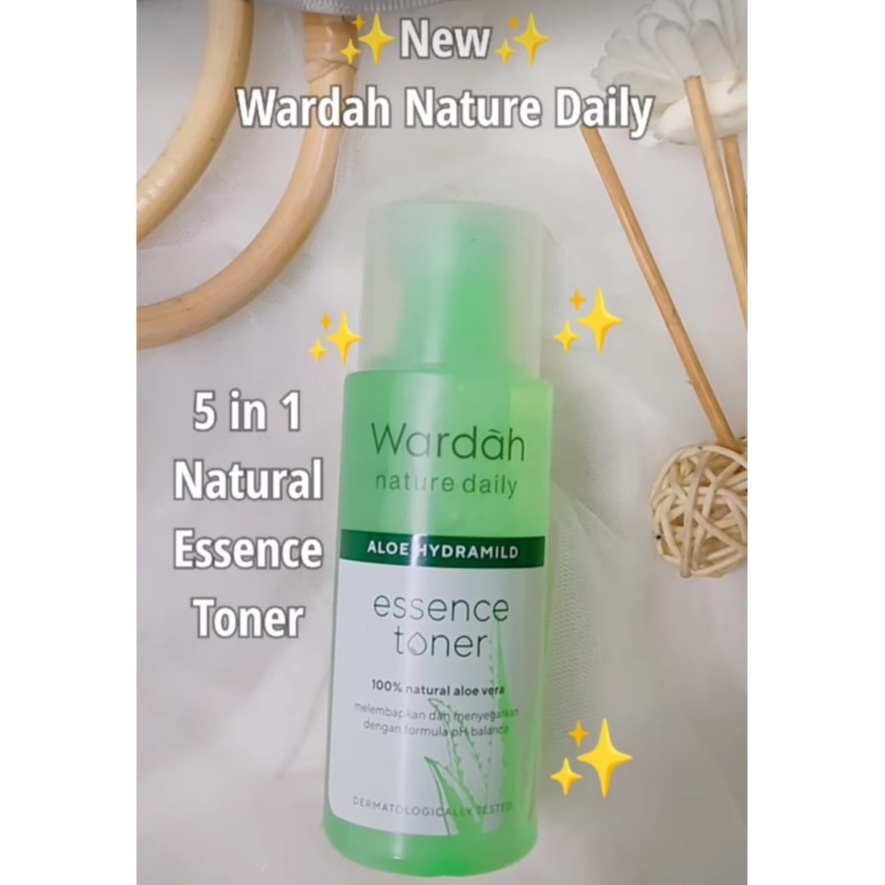 ❣️Rakkistore99❣️Wardah Nature Daily Aloe Hydramild Essence Toner 100ml