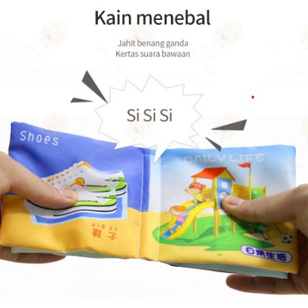 Buku Kain | Softbook | Buku Mainan Bayi | Buku Bantal Bayi | Mainan Edukasi Anak