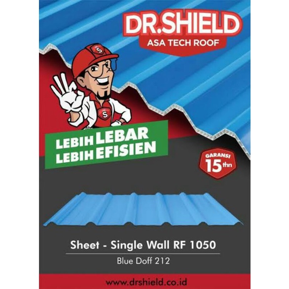 Atap UPVC Dr. Shield Single Layer RF 1050