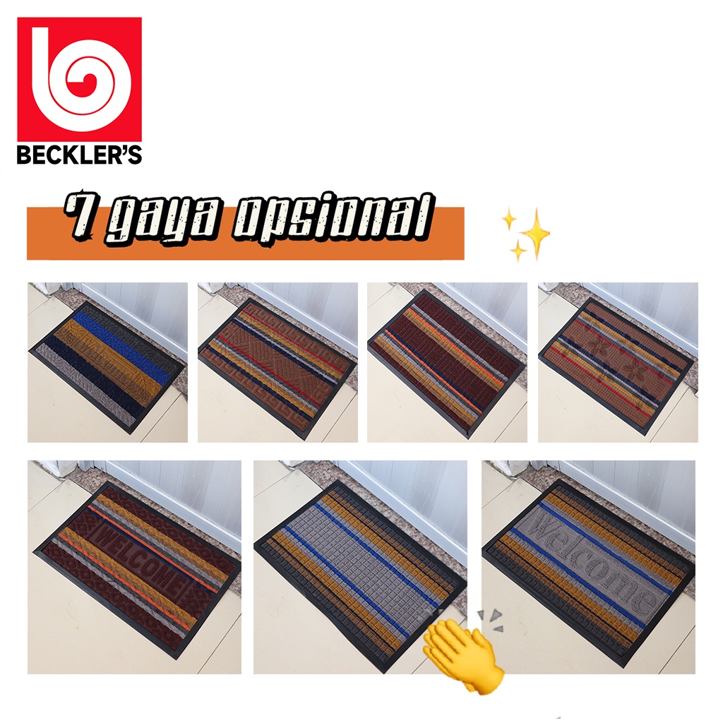 Keset Kaki Beludru Anti Slip Terbaru Bahan Karet Bulu Menyerap Air Uk40x60CM 7 Varian