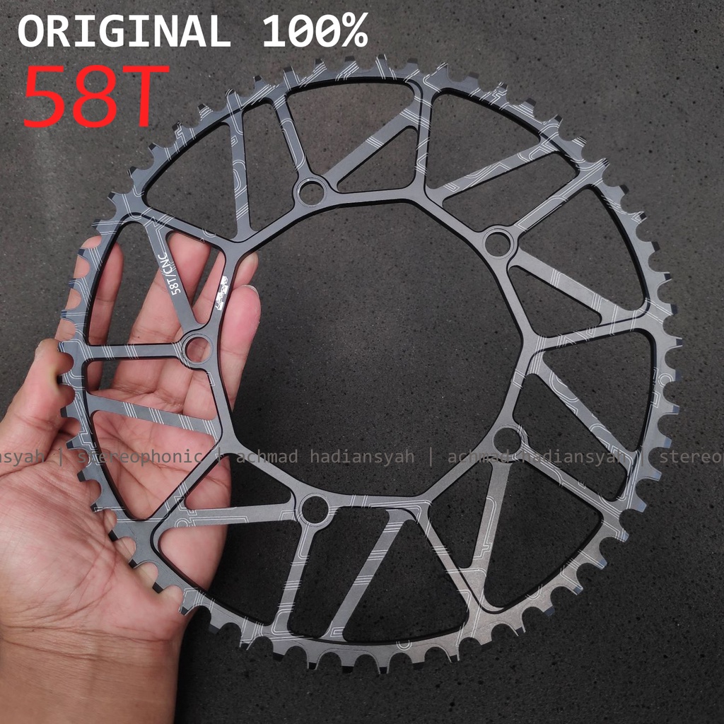 ORIGINAL NEW.. LITEPRO Chainring 58T BCD130 Black Chaining BCD130 58T Litepro ORIGINAL Alloy CNC Cha