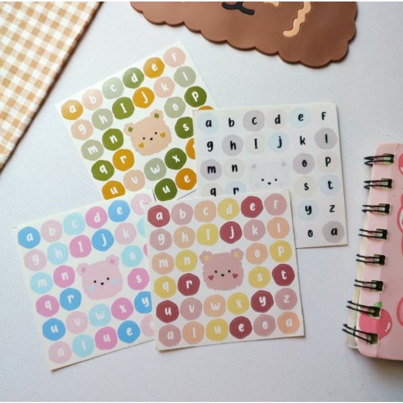 

STICKER ALPHABET DECO BEAR / STICKER AESTHETIC / STIKER HURUF / DECO STICKER