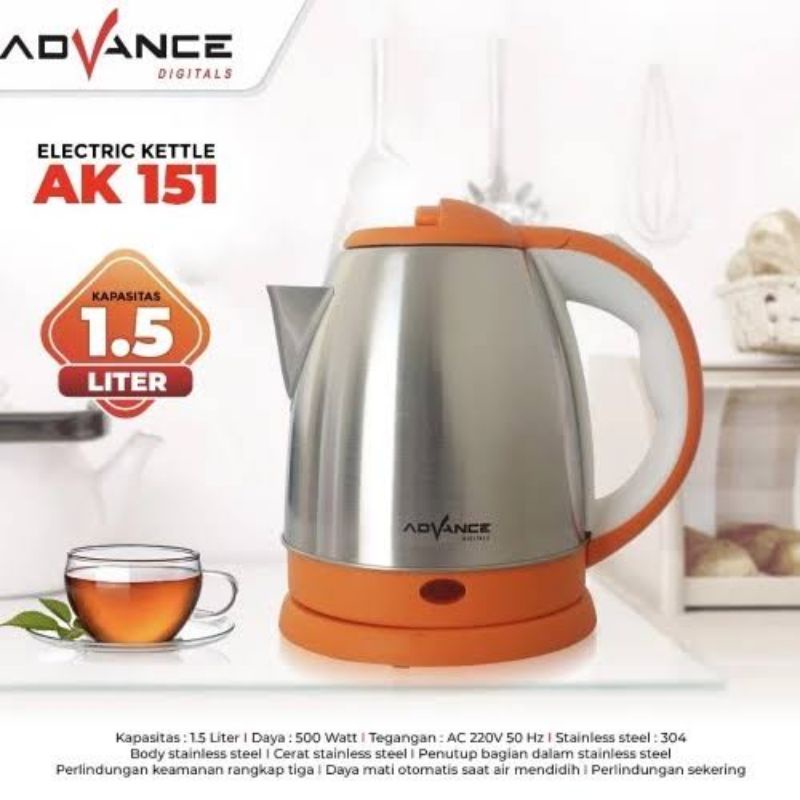 Advance Electric Kettel 1.5L / Teko Listrik AK-151