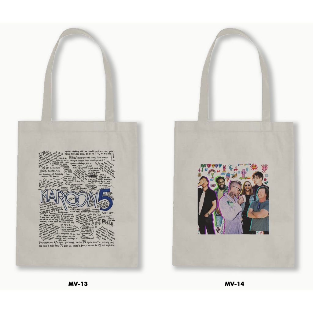 TOTE BAG BLACU - MAROON 5/MAROON FIVE 01