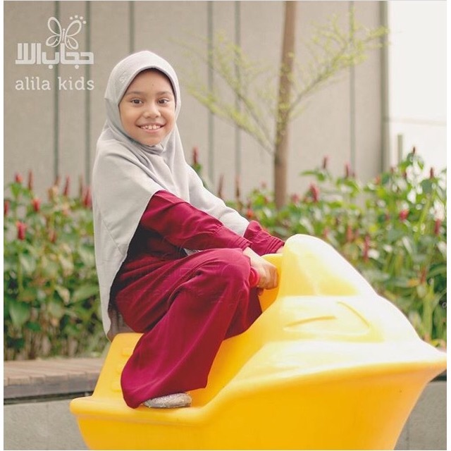 Gamis Hari Alila Kids Maroon | Hijab Alila Kids
