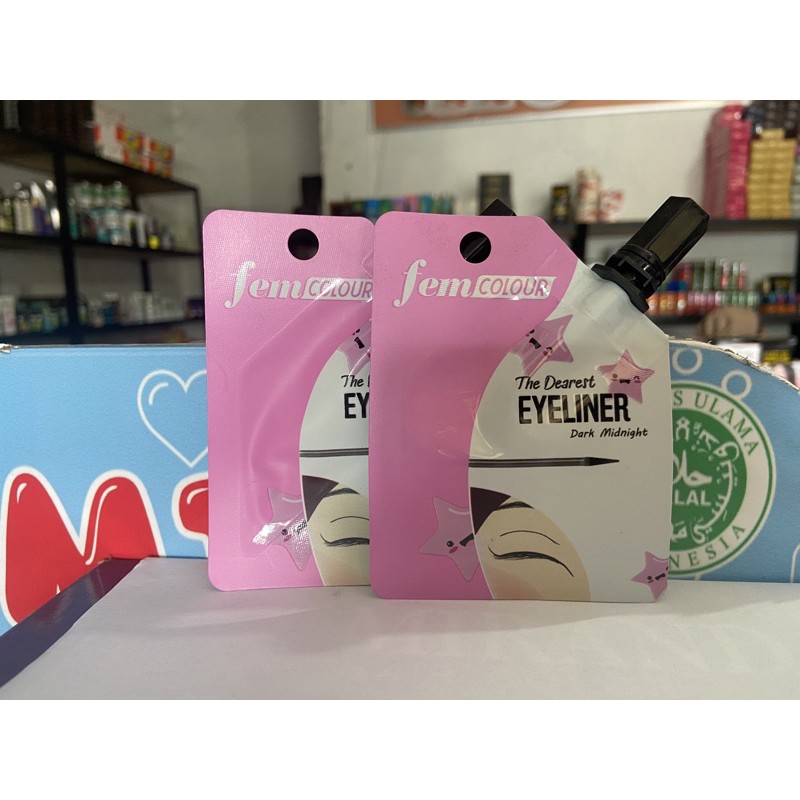 fem colour eyeliner sachet -- Fem color eyeliner travel size