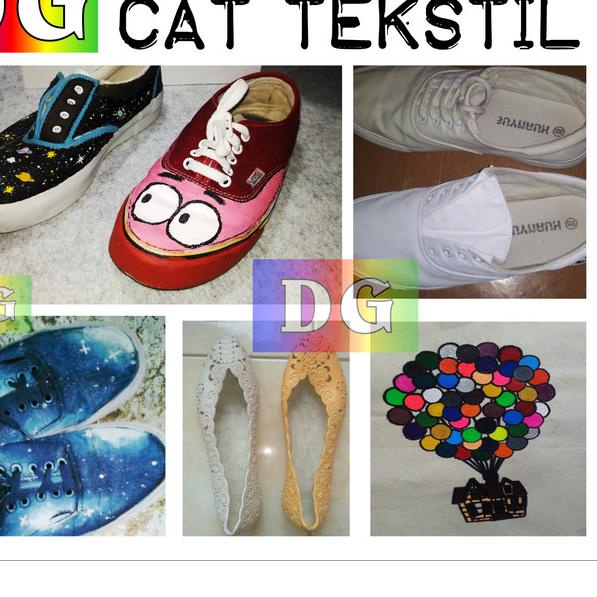 ✯ Cat Lukis / Kanvas / Tekstil - warna GOLD - utk lukis kaos/tas/sepatu ۞