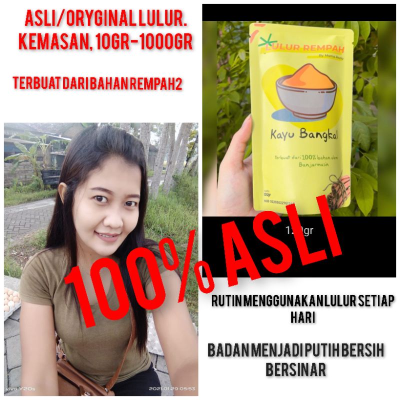 LULUR REMPAH KAYU BANGKAL ORY/LULUR PALING MURAH/LULUR VIRAL TIK-TOK/LULUR PEMUTIH/LULUR BPOM/10 GRAM/50GRAM/100GRAM