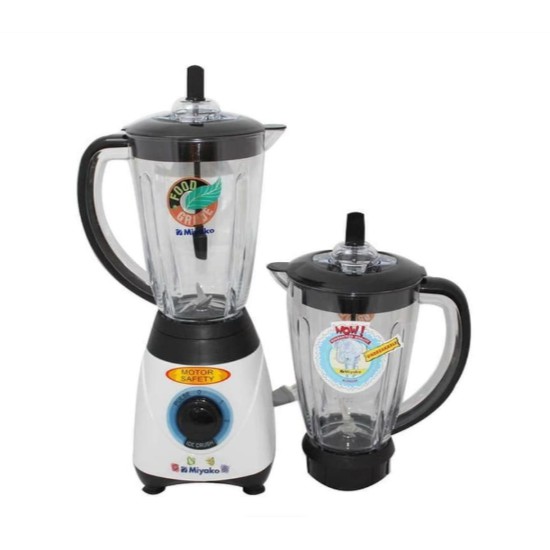 Miyako Blender Plastik 1.5 Liter BL-52 PL 2 Gelas Kontainer Anti Pecah