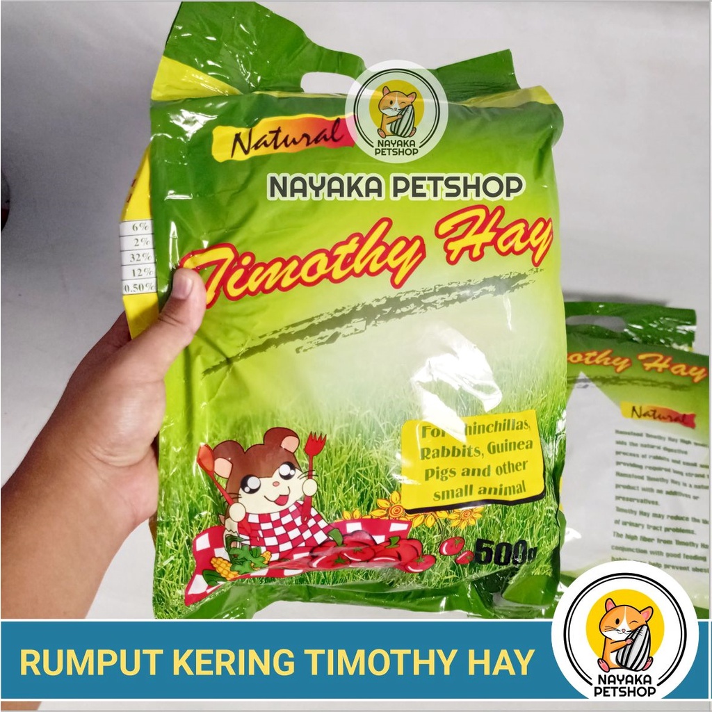 Timothy Hay 500 gr Rumput Kering Kelinci Makanan Rabbit Pakan Chinchilla Cemilan Marmut Food Grass Guinea Pig