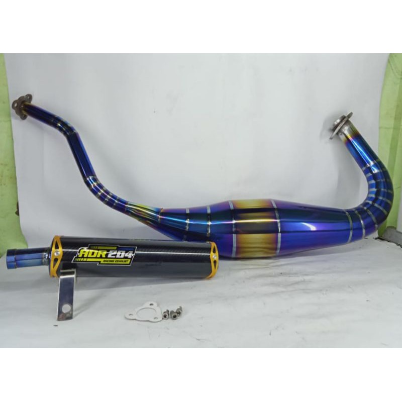 Knalpot ninja 2 tak bluemoon (r,rr,s,ss) original adr204 racing exhaust