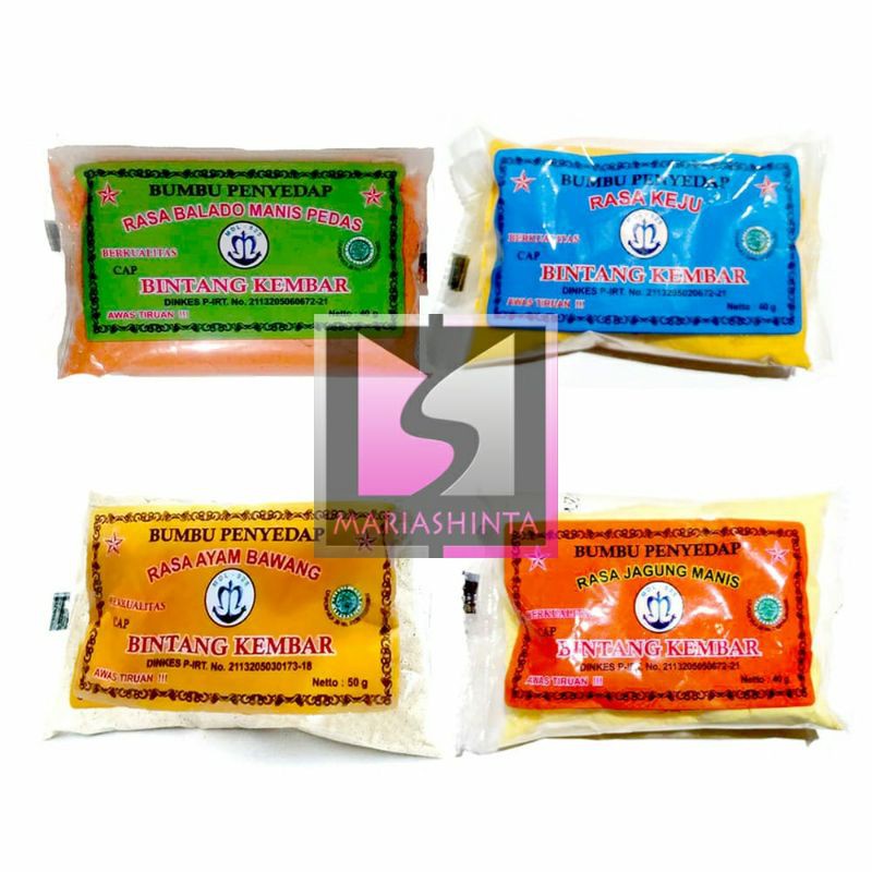 

Bumbu Tabur Macam Rasa Cap Bintang Kembar 50 g