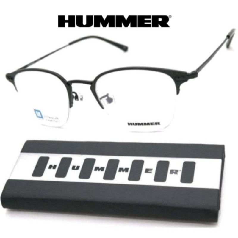 Kacamata Frame Minus Pria Wanita HUMMER H.626 COL.1 ORIGINAL PURE TITANIUM - Sangat Ringan