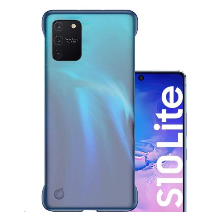 SAMSUNG S10 LITE CASE FRAMELESS TRANSPARANT STAND RING CASING HITAM