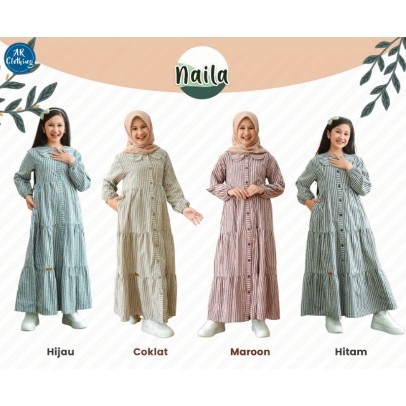 Gamis Naila/ gamis anak/gamis anak salur