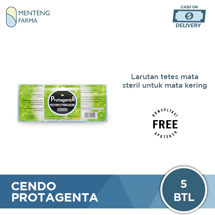 Cendo Protagenta Minidose 0.6 mL Isi 5 Botol - Obat Tetes Lensa Kontak