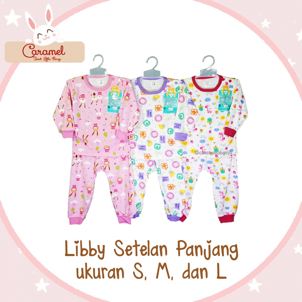  LIBBY  3 SET SETELAN PANJANG  BAYI  PIYAMA 6 18M MIX 