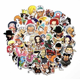 60Pcs Lot Stiker  Decal Anime  One  Piece  Luffy Bahan PVC 