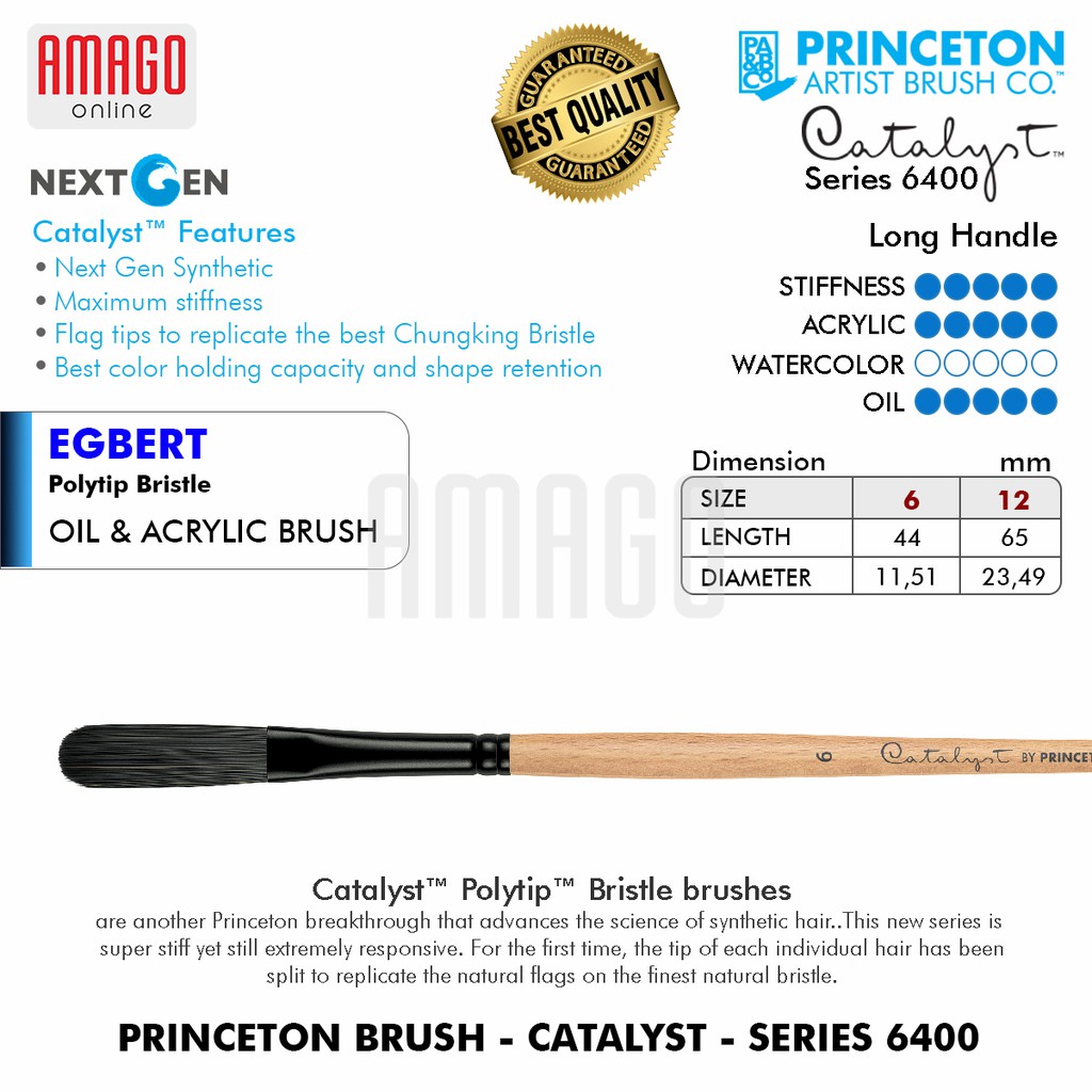 

Kuas PRINCETON Catalyst Synthetic LH Brush - Egbert - Pilih Ukuran