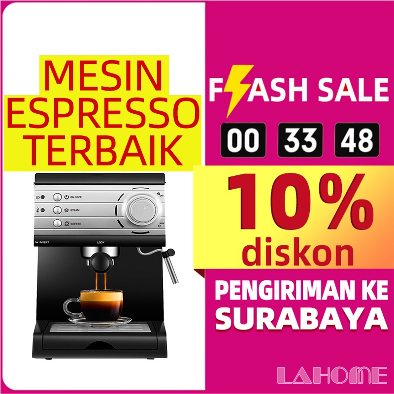 【SURABAYA】KCB Mesin Kopi Espresso Mini Alat Kopi Espresso Mesin Kopi Donlim Espresso Otomatis Murah 