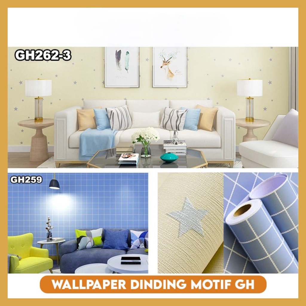 COD Terbaru Wallpaper Dinding Wallstiker Kamar Tidur Stiker Dinding Wallstiker Premium High Quality Ukuran 45CMX9M