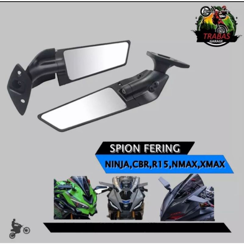 SPION WINGLET STEALTH MODEL RIZOMA F22 R ZX25R NINJA 250FI KARBU CBR R15 R25 NMAX NEW NMAX OLD UNIVERSAL SEMUA MOTOR SPION KAWASAKI ZX 10R / SPION WINGLET ZX25R / SPION FAIRING R25 R15 CBR250RR ZX636 - BAHAN PLASTIK ABS(PDF8)