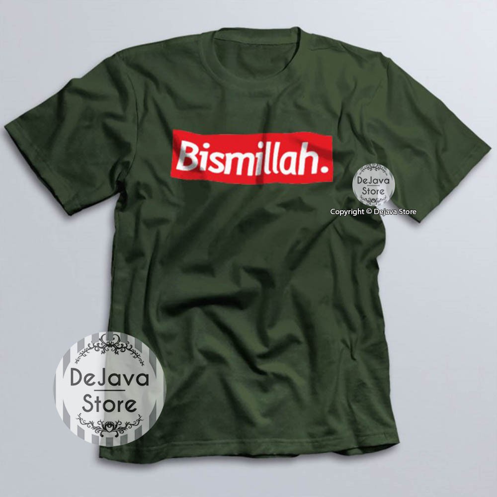 Kaos Dakwah Islami BISMILLAH - Tshirt Baju Distro Santri Muslim Eksklusif | 022-7