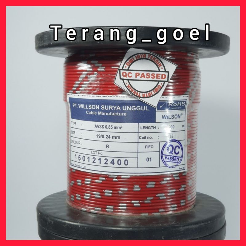 Kabel Bintik 0.85 mm Kabel Tembaga Serabut | Kabel Roll 100m | Kabel Otomotif