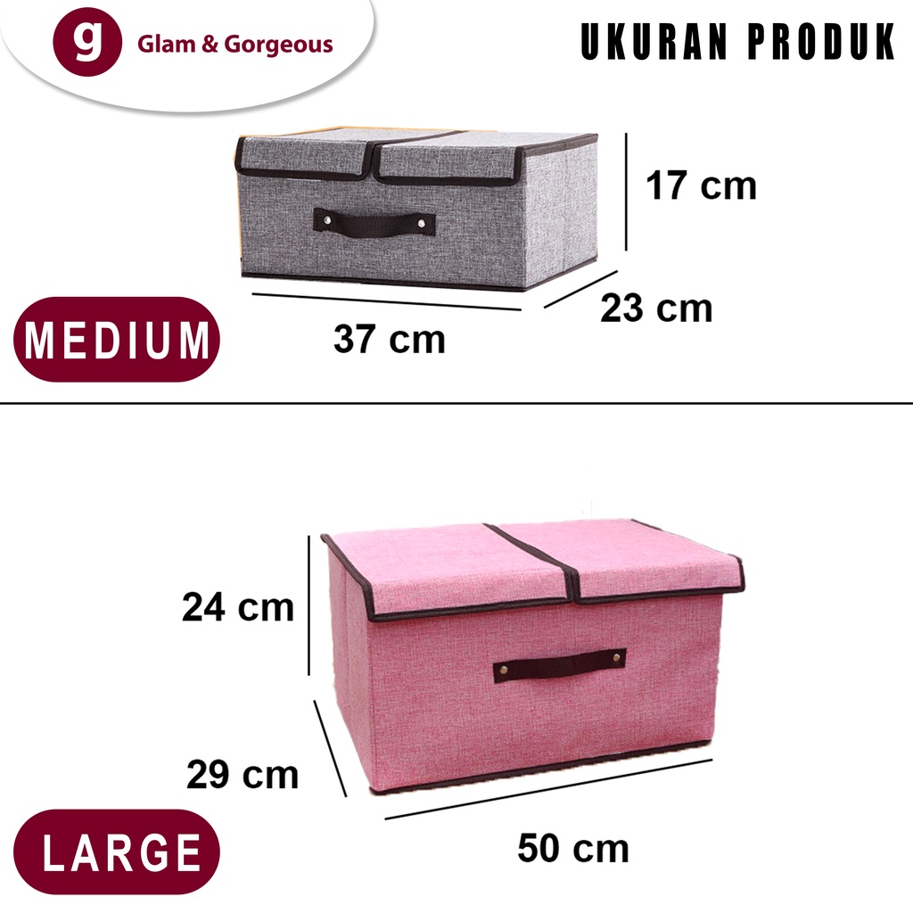 Storage Box Baju Tempat Penyimpanan Pakaian Keranjang Medium atau Large USB002