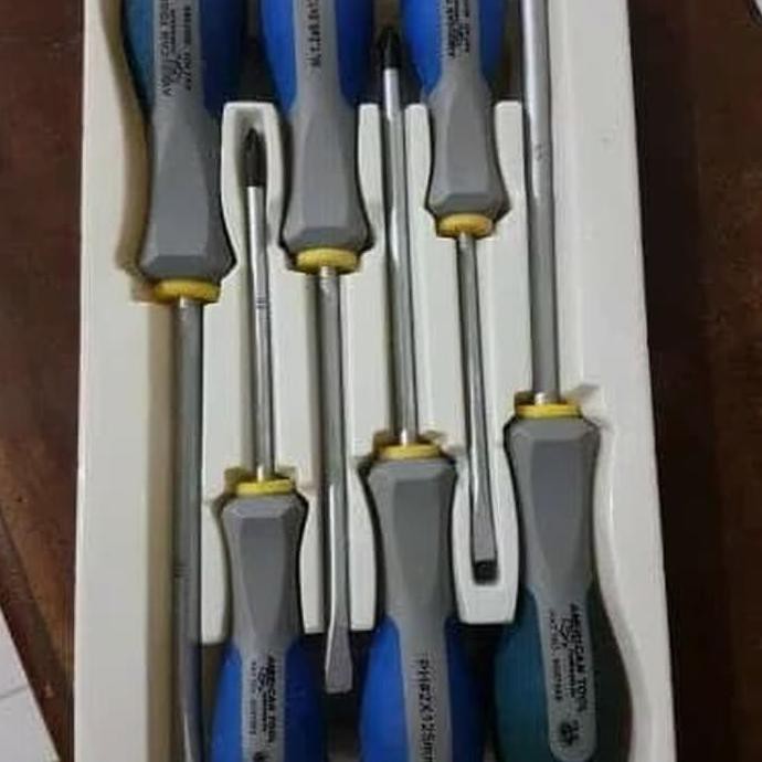 Open Ds Obeng Elektrik Magnet Electrical Screwdriver S2 Set 6 Pcs Plus Minus