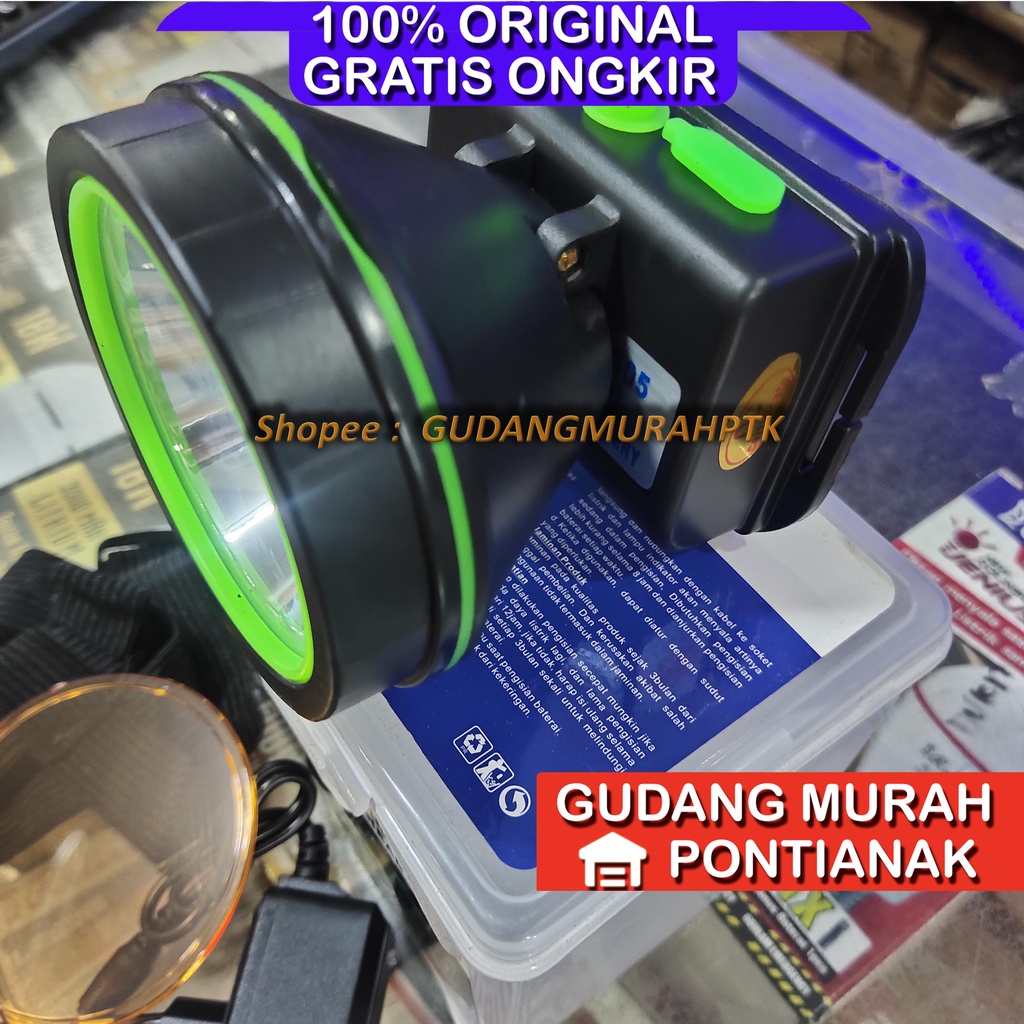 SENTER KEPALA MIXENOCH 50W JUMBO 50 WATT MX-5515 / MX-5505 HEAD LAMP CAS CHARGE PUTIH headlamp