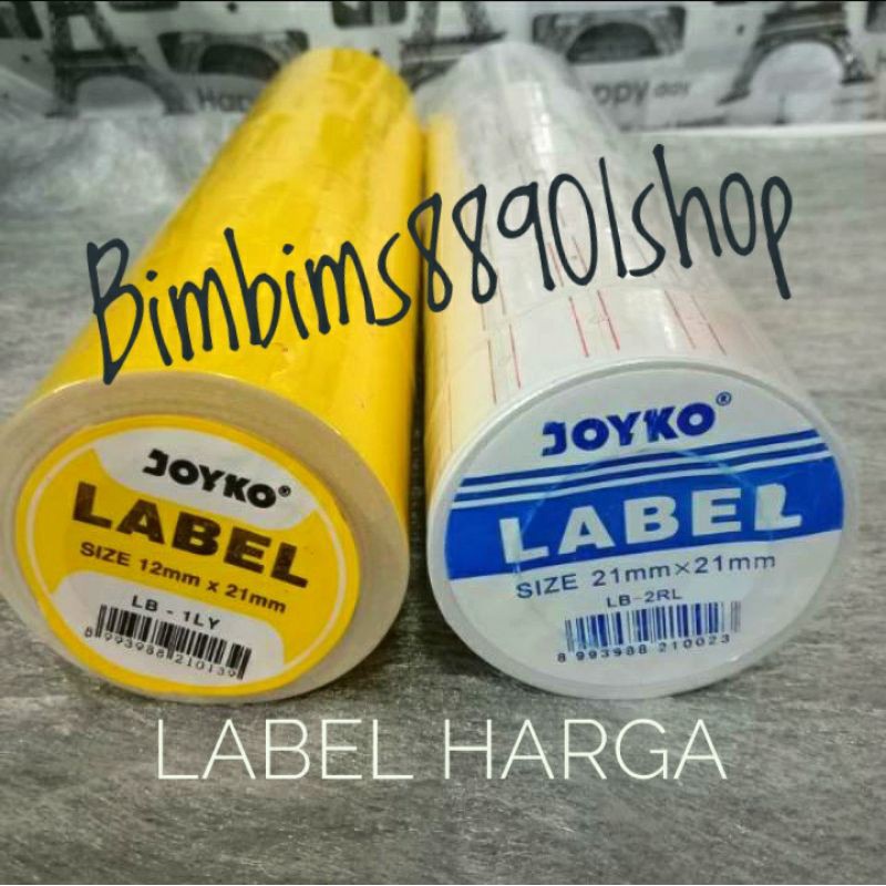 Kertas label harga/stiker label 1 lines putih&amp;kuning