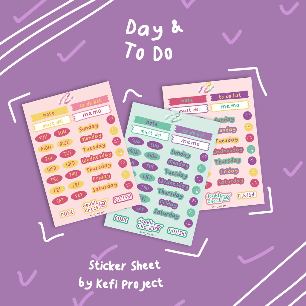 

Sticker Journaling Day & To Do - Stiker Jurnal Hari