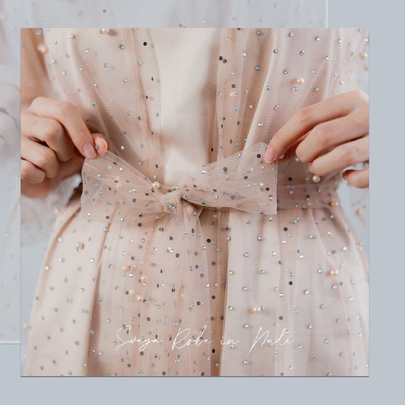 𝙏𝙪𝙩𝙪𝙡𝙡𝙚 Sveya Robe Bridal Robe Bride Robe Pengantin Robe Wedding