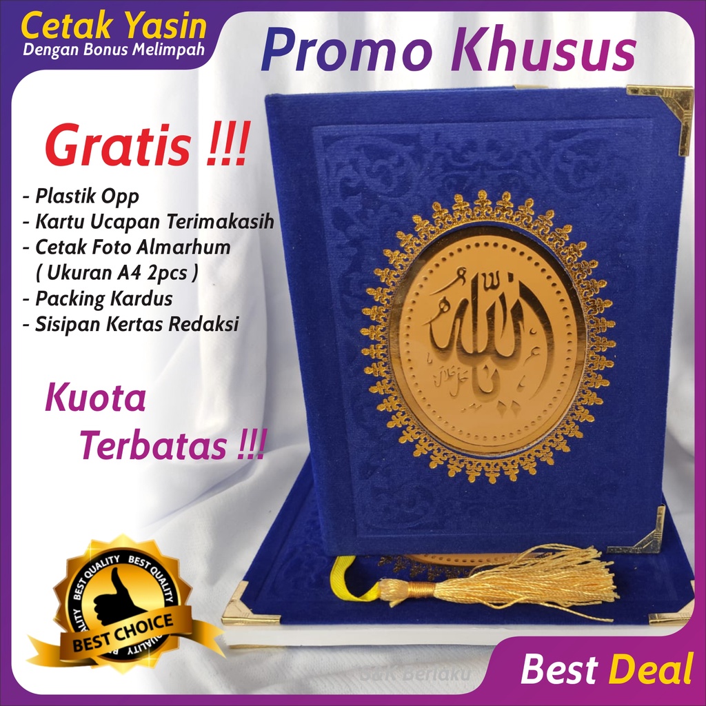 CETAK YASIN 40 HARI 100 HARI HARDCOVR BRLUDRU MURAH
