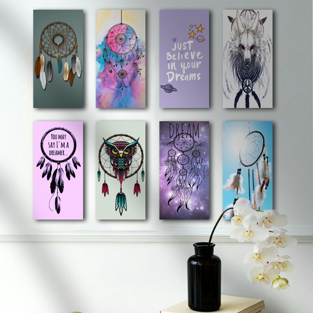 Hiasan dinding Ruang Tamu Poster Kayu Pajangan Rumah / dekorasi Kamar / Walldecor dream catcher