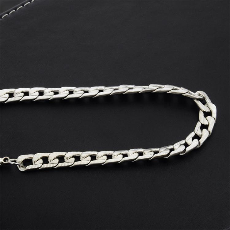 Gelang Rantai Rumbai Tebal Bahan Stainless Steel Titanium Untuk Pria Dan Wanita