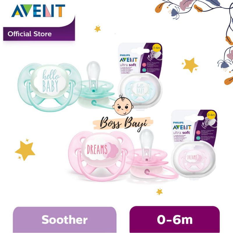 AVENT PHILIPS Soother Soft Pacifier 0-6M / Empeng Bayi Newborn Single Pack isi 1pc