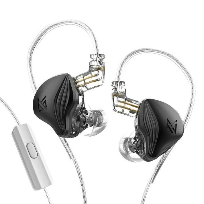[KZ Official Store] KZ ZEX with Mic Electrostatic + Dynamic Earphone - Black
