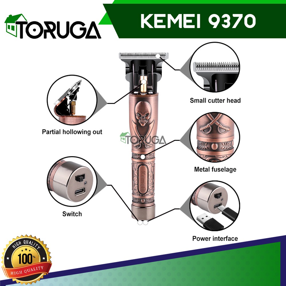 Kemei 9370 Hair Clipper Trimmer Detailing Alat Cukur Original Hair Tatto